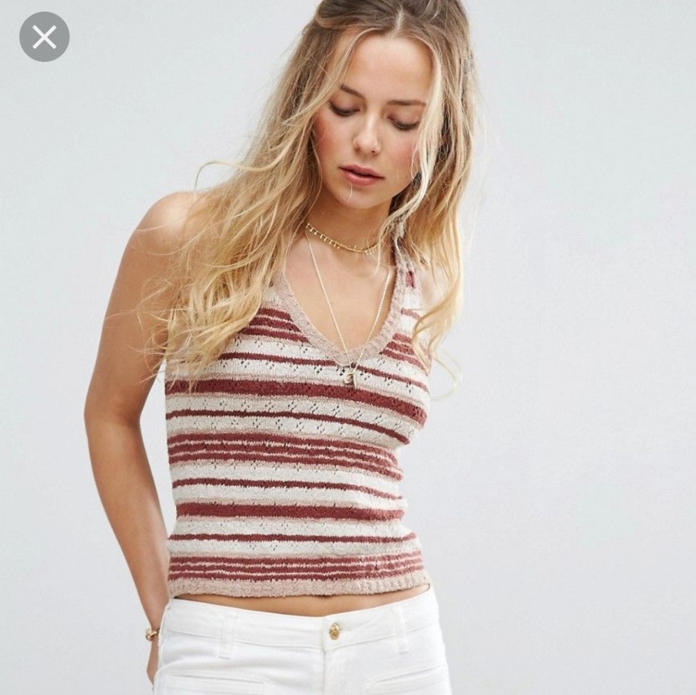 Free People Ditsy Stripe Top